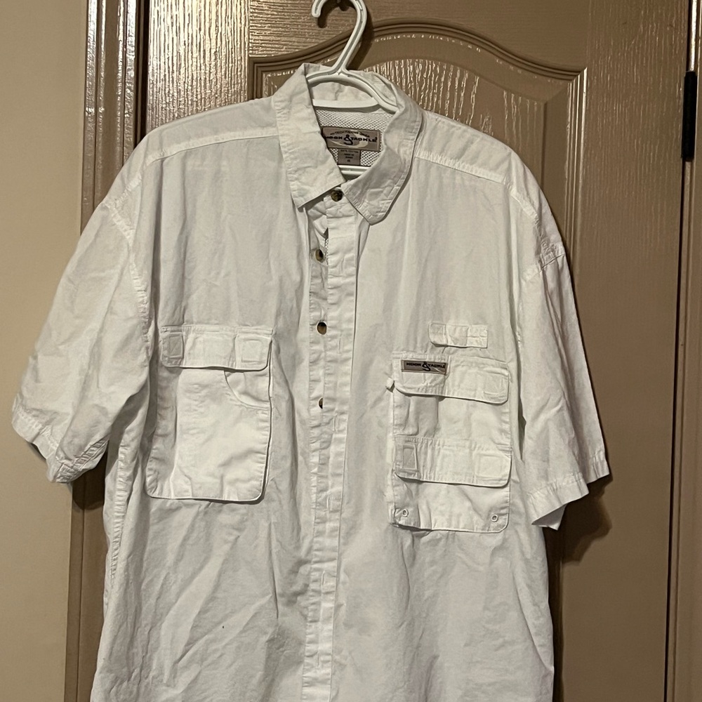 Men's White Casual Button Down Shirt